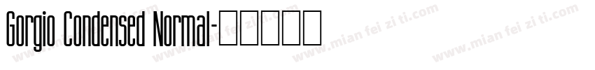 Gorgio Condensed Normal字体转换